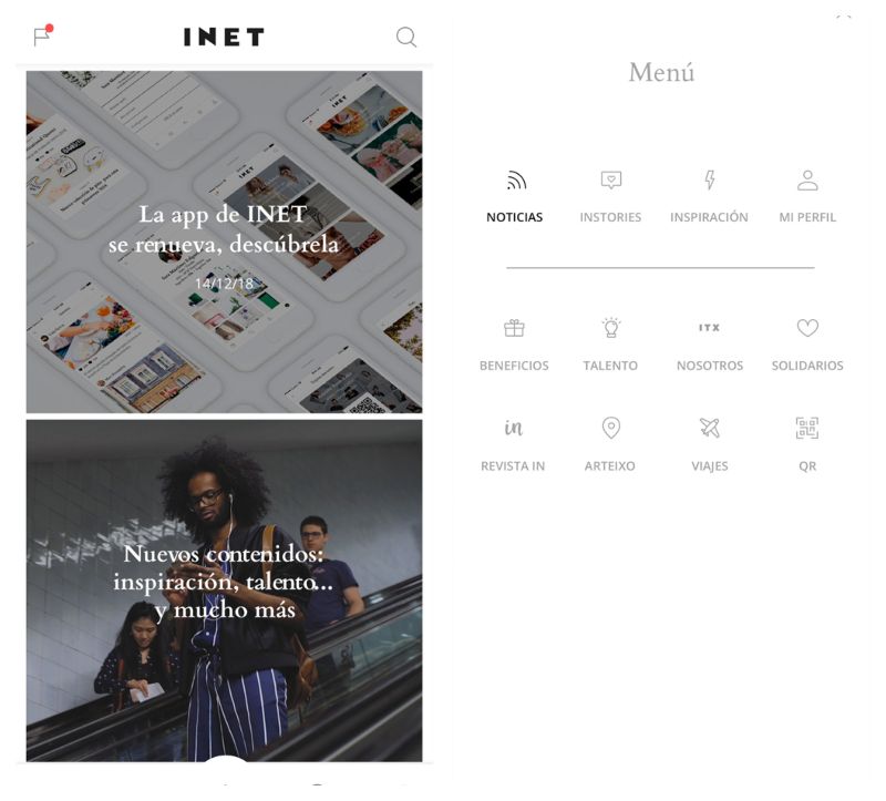 Inet app inditex screenshots