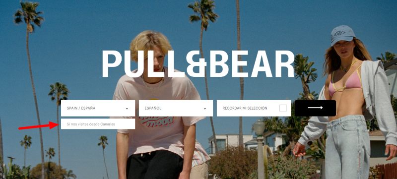 pull bear web comprar desde canarias
