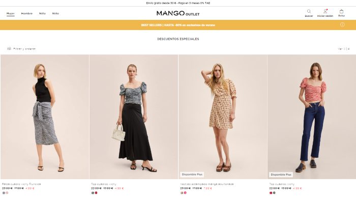 catalogo de prendas rebajadas en mango outlet