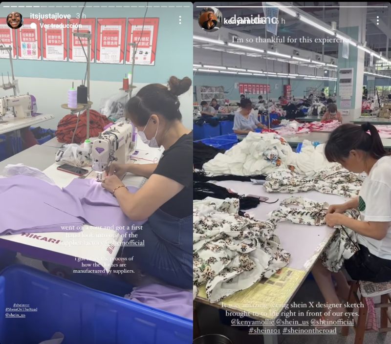 stories instagram influencers de las fabricas de shein