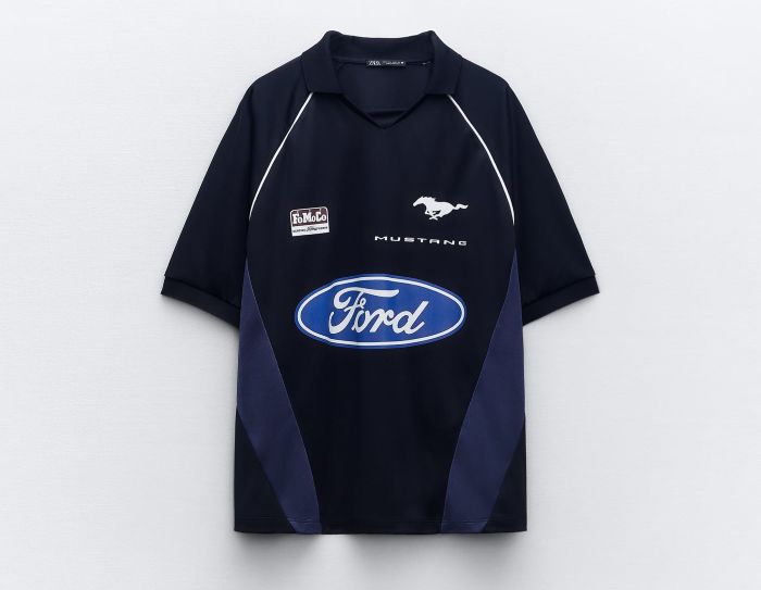 Camiseta Polo Futbol Ford Mustang Zara